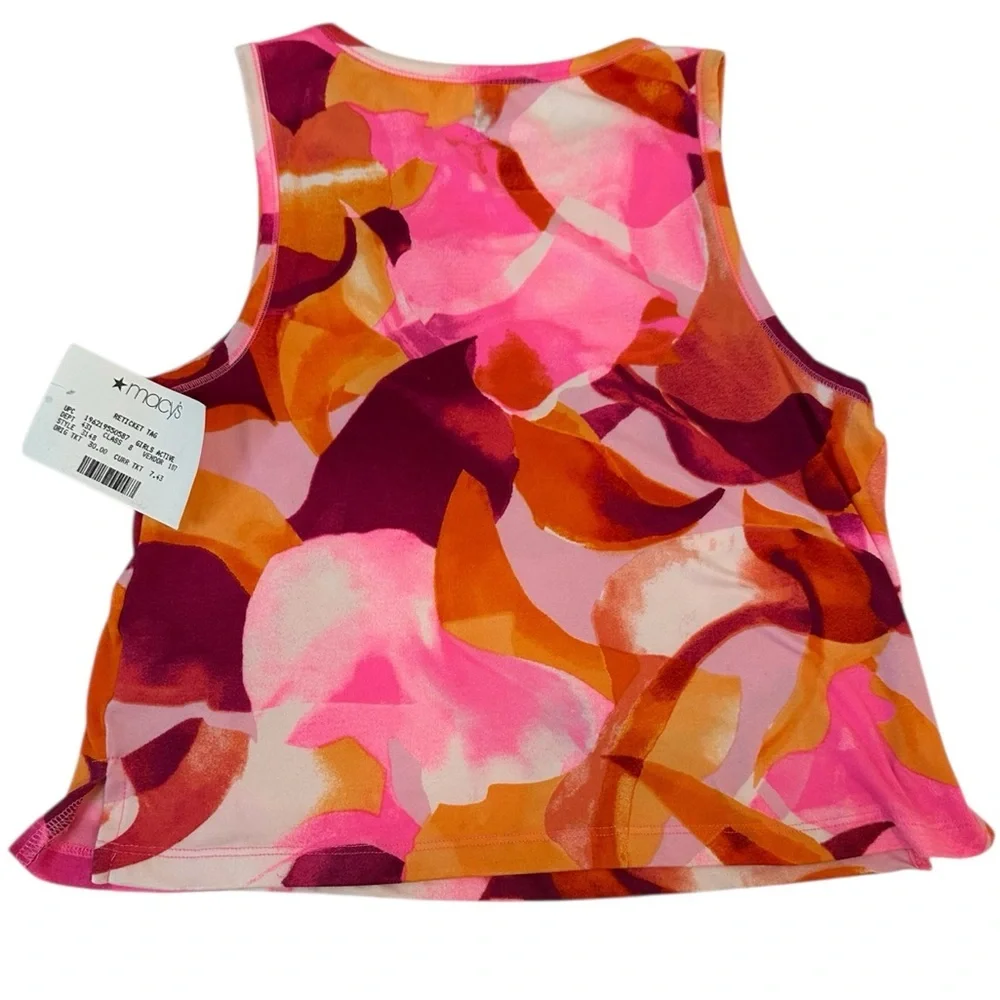 Ideology Big Girls Size M Floating Petals Sleeveless Activewear Tank Top NWT